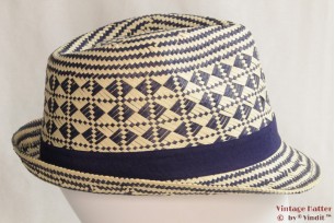 Trilby strohoed met blauw 57 [nieuw]