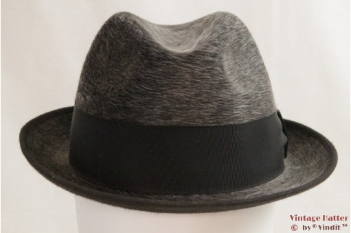 Fedora Royal Hat grey fur felt 57