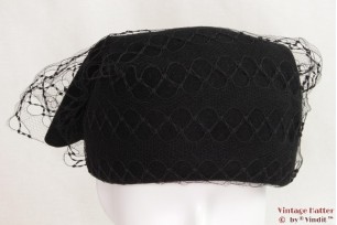 Dameshoed zwart met voile 54
