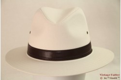 Outdoor hat Hawkins cream white faux leather band 58 [new