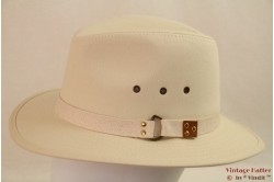 Outdoor hat Hawkins cream white with linnen strap 57 [new