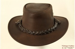 Australian Western hat Hawkins brown roughed leather 59,5 [new]