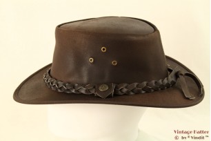 Australian Western hat Hawkins brown roughed leather 59,5 [new]