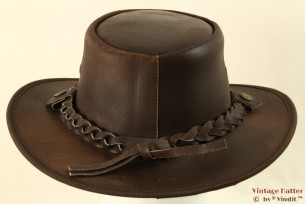Australian Western hat Hawkins brown roughed leather 59,5 [new]