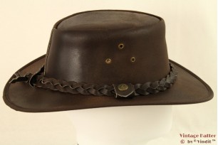 Australian Western hat Hawkins brown roughed leather 59,5 [new]