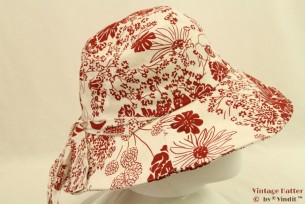 Summerhat Hawkins dark red floral 57 [new]
