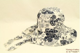 Zomerhoed Hawkins met donker blauwe bloemen 57 [nieuw]