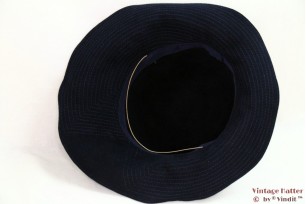 Dameshoed donker blauw met stiksels 54