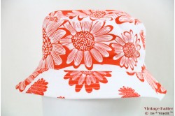 Zomerhoed buckethat met bloemen wit & rood 57 [nieuw]