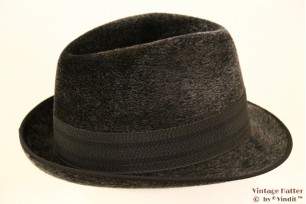 Fedora Record grey fur felt 58