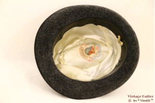 Fedora Record grey fur felt 58