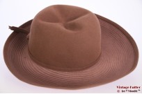 Ladies hat redish brown wide special top 56