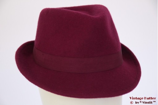 Dames trilby bordeaux paars 56