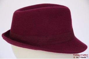 Dames trilby bordeaux paars 56