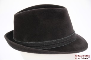 © VintageHatter.com | h-7016-57-6 Fedora Mayser grey velour 57 Fedora Mayser grey velour 57