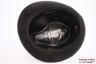 © VintageHatter.com | h-7016-57-6 Fedora Mayser grey velour 57 Fedora Mayser grey velour 57
