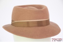 Ladies hat beige felt 54 (XS)