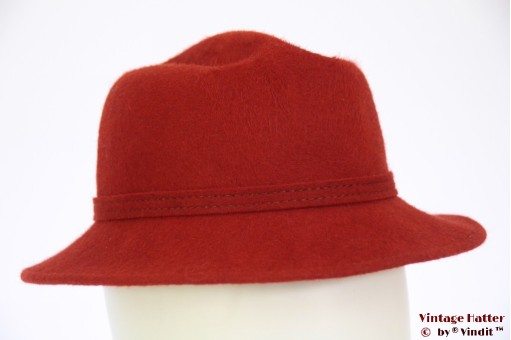Dameshoed bruinrood haarvilt 53 (XXS)