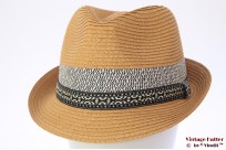 Trilby Hawkins beige brown with blue band 58 [new]
