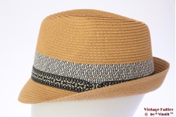 Trilby Hawkins beige brown with blue band 59 [new]