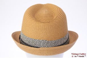 Trilby Hawkins beige bruin met blauwe band 60 [nieuw]