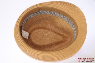 Trilby Hawkins beige bruin met blauwe band 60 [nieuw]