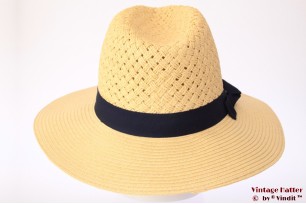 Fedora yellow braided with blue band 58 [new]
