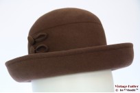 Ladies hat soft brown felt 54 (XS) Ladies hat soft brown felt 54 (XS)