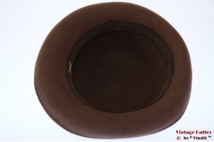 Ladies hat soft brown felt 54 (XS)