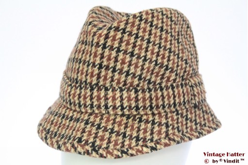 Vissershoed beige bruin tweed 56,5