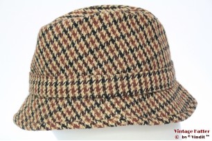 Vissershoed beige bruin tweed 56,5