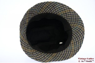 Fisherman hat grey and blue tweed 55