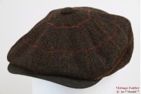 Paperboy pet Hawkins groen-bruin vissengraat tweed 58 [nieuw]
