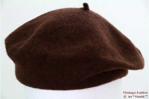 Alpino Beret coffee brown woven 53-59 [new]
