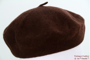 Alpino Beret coffee brown woven 53-59 [new]