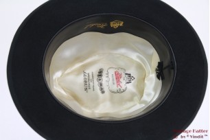 © VintageHatter.com | h-9017-54-9 Homburg Hückel Mercur black 54 Homburg Hückel Mercur black 54