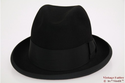 © VintageHatter.com | h-9017-54-8 Homburg Hückel black 54 Homburg Hückel black 54