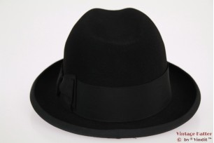 © VintageHatter.com | h-9017-54-8 Homburg Hückel black 54 Homburg Hückel black 54