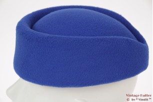 Stewardessen pillbox hoedje blauw 54-59 [nieuw]