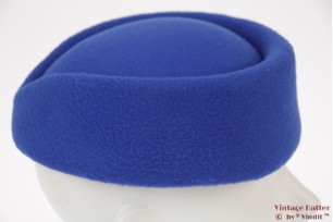 Stewardessen pillbox hoedje blauw 54-59 [nieuw]