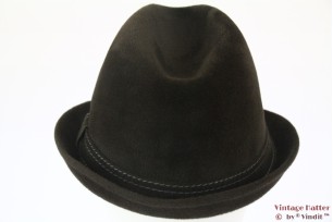 © VintageHatter.com | h-7022-57-11 Trilby Gloria Excellent grijs velours 57 Trilby Gloria Excellent grijs velours 57