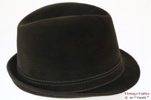 © VintageHatter.com | h-7022-57-11 Trilby Gloria Excellent grijs velours 57 Trilby Gloria Excellent grijs velours 57