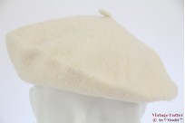 Alpino Beret ivory white woven 53-59 [new]