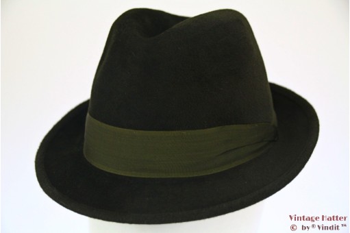 © VintageHatter.com | h-6007-56-2 Gleufhoed Luckenwalde groen velour 56 Gleufhoed Luckenwalde groen velour 56