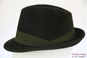 © VintageHatter.com | h-6007-56-2 Gleufhoed Luckenwalde groen velour 56 Gleufhoed Luckenwalde groen velour 56