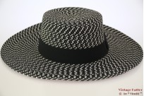 Floppy hoed Hawkins zwart-wit papier 53-57 [nieuw]