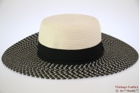 Floppy hoed Hawkins zwart-wit papier, witte top 53-57 [nieuw]
