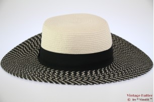 Floppy hoed Hawkins zwart-wit papier, witte top 53-57 [nieuw]