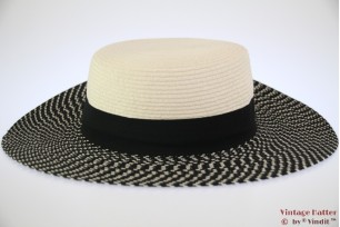 Floppy hoed Hawkins zwart-wit papier, witte top 53-57 [nieuw]