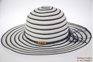 Strandhoed wit met blauw 57 [nieuw]